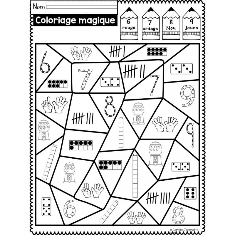 Coloriage magique Nombres 110