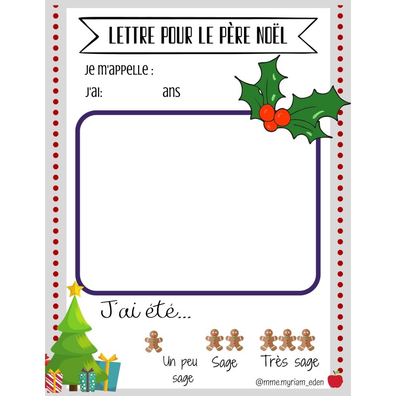Ma lettre au père Noël