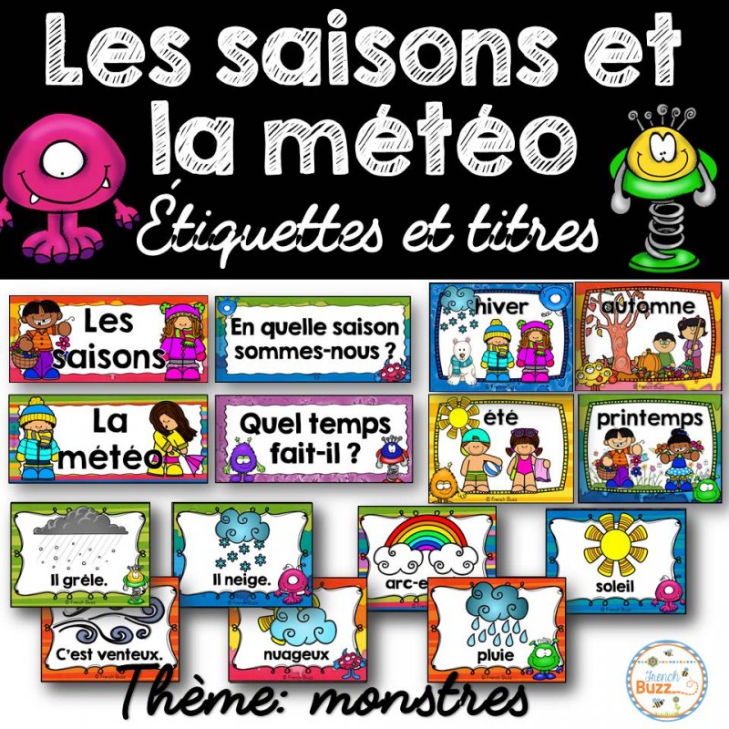 Resultado de imagen de Les saisons et la mÃ©tÃ©o