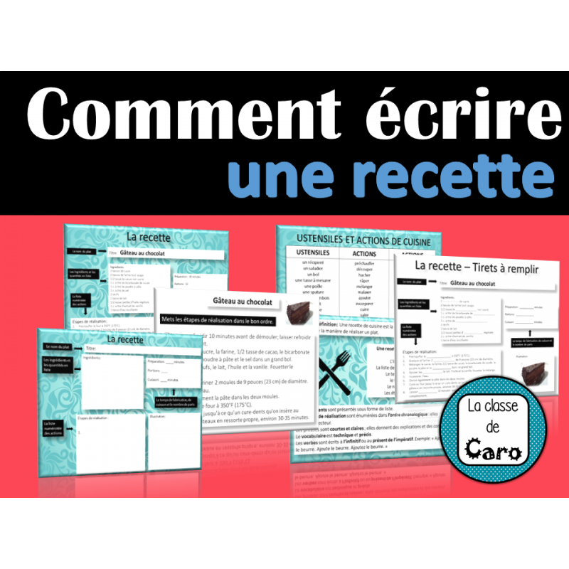 Comment Ecrire Une Recette Fiches D Activites Comment Ecrire Une Recette Fiches D Activites